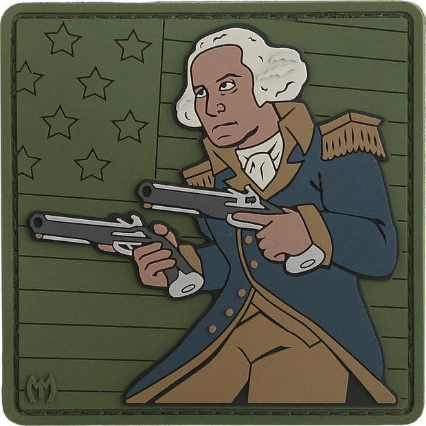 Maxpedition George Washington Patch Tact GWSHS - Tactical PVC Rubber Patch With Sew On Sheet And Loop