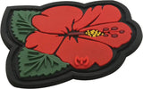 Maxpedition Hibiscus Patch Red HBSCR PVC Rubber Construction With Sew On Loop Field For Clothing by Maxpedition