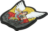 Maxpedition Saint Michael Patch Color MCHLC - Full Color PVC Rubber Patch With Backing Loop And Sewing Sheet by Maxpedition