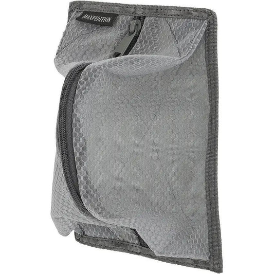 Maxpedition ENTITY Mesh Storage Panel Gray - Gusseted Pouch With Full Zip, Hook Backing, Vertical Or Horizontal Mount by Maxpedition