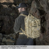Maxpedition Falcon-III Backpack Khaki - Water Resistant 28L Tactical Pack With YKK Zippers And Padded Comfort Back by Maxpedition