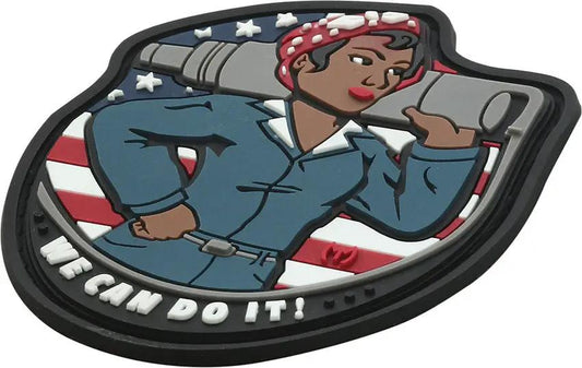 Maxpedition Riveting Rosie Patch Color ROSIC - Sew-On Back With Loop Sheet And PVC Rubber Construction by Maxpedition