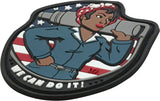 Maxpedition Riveting Rosie Patch Color ROSIC - Sew-On Back With Loop Sheet And PVC Rubber Construction by Maxpedition