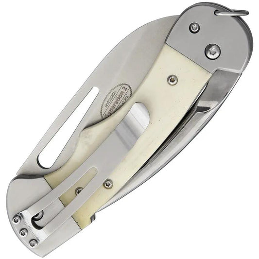 Myerchin Generation 2 Captain Bone AF300P - Linerlock Knife With Serrated German Steel Blade And White Bone Handle by Myerchin