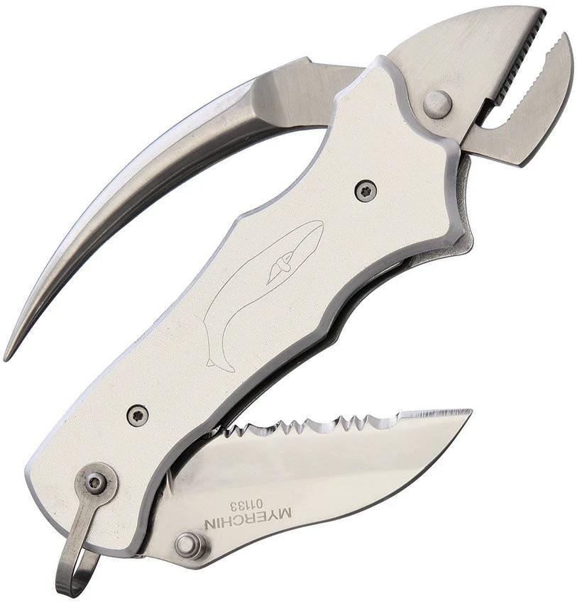 Myerchin Sailors Tool Linerlock Silver P300SL by Myerchin