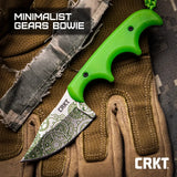 CRKT Minimalist Gears Bowie 2387G Glow Neck Knife With Satin 8Cr13MoV Blade For EDC Enthusiasts by CRKT