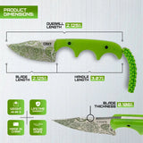 CRKT Minimalist Gears Bowie 2387G Glow Neck Knife With Satin 8Cr13MoV Blade For EDC Enthusiasts by CRKT