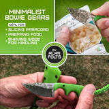 CRKT Minimalist Gears Bowie 2387G Glow Neck Knife With Satin 8Cr13MoV Blade For EDC Enthusiasts by CRKT