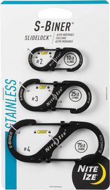 Nite Ize S-Biner Three Pack Stainless Steel Carabiners For Everyday Gear Organization For Outdoor Enthusiasts by Nite Ize