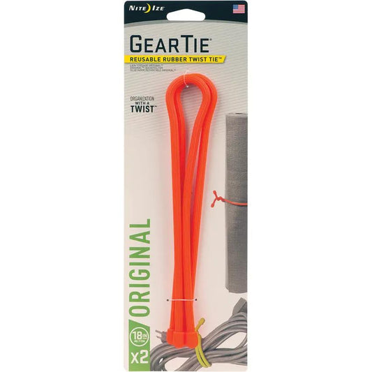 Nite Ize GearTie 18 Inch Rubber Coated Twist Tie Two Pack for Secure Home Shop and Outdoor Use by Nite Ize