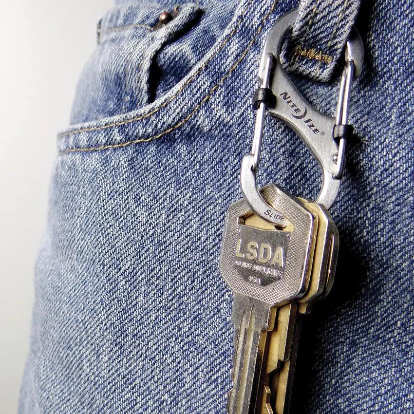 Nite Ize SBiner SlideLock 2 Locking Carabiner For Keys And Gear Dual Gated Slide To Lock Stainless Steel by Nite Ize