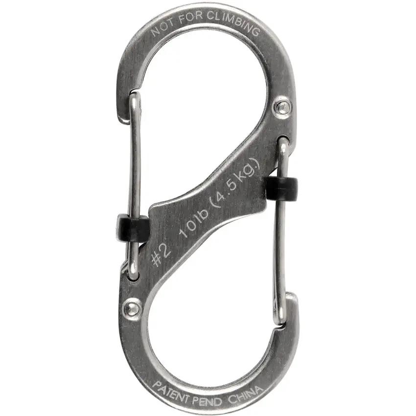 Nite Ize SBiner SlideLock 2 Locking Carabiner For Keys And Gear Dual Gated Slide To Lock Stainless Steel by Nite Ize