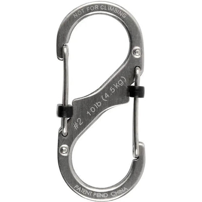 Nite Ize SBiner SlideLock 2 Locking Carabiner For Keys And Gear Dual Gated Slide To Lock Stainless Steel by Nite Ize