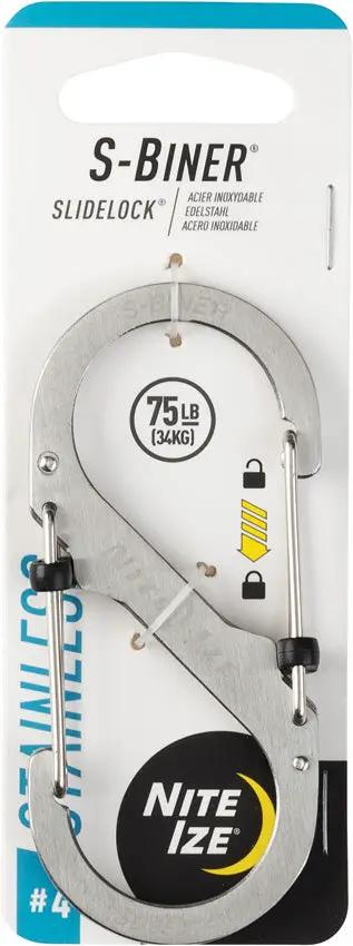 Nite Ize S-Biner SlideLock #4 SS LSB4-11-R3 by Nite Ize