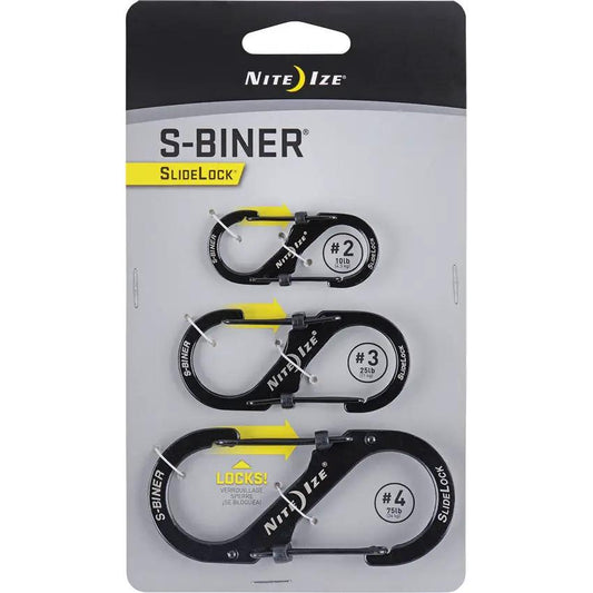 Nite Ize S-Biner Slidelock Locking Carabiners 3 Pack For Hikers Travelers And Organizers by Nite Ize