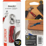 Nite Ize DoohicKey Key Chain Knife KMTK-10-R7 Compact Satin Blade Red Aluminum Handle For Everyday Carry by Nite Ize