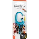 Nite Ize BigFoot KeyRack Compact Key Organizer With Slidelock Carabiner Aluminum EDC Secure Key Management Teal by Nite Ize