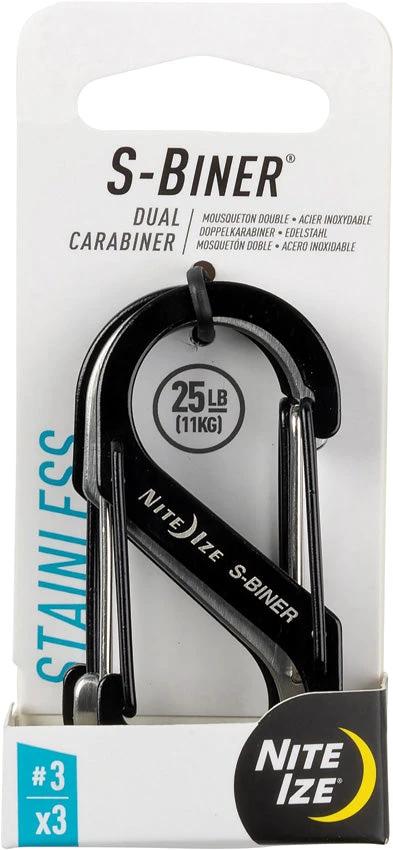 Nite Ize S-Biner 3 Stainless 3pk SB3-A1-3R3 by Nite Ize