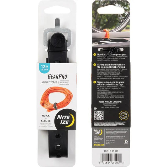 Nite Ize GearPro Utility Strap 12 Inch With Rugged Aluminum Buckle For Quick Secure Fastening At Home Outdoors And Work by Nite Ize