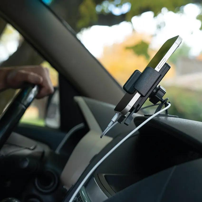 Nite Ize Squeeze Dash Mount SUDK01R8 One Handed Car Phone Holder Fits 2.3 to 3.6 Inch Phones For Drivers by Nite Ize