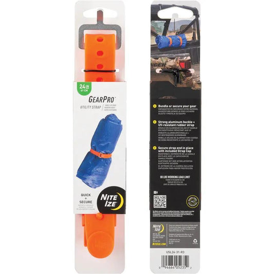 Nite Ize GearPro Utility Strap 24 Inch Durable Secure Rubber Strap With Aluminum Buckle For Home Outdoor And Worksite by Nite Ize