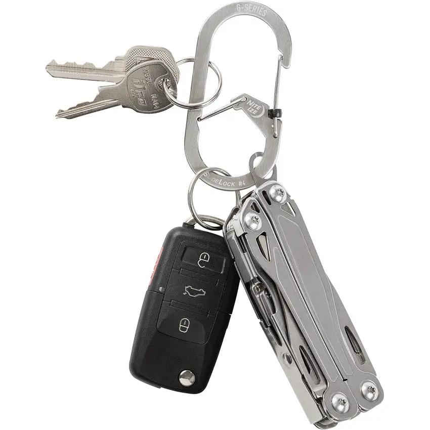 Nite Ize G Series Slidelock Clip Four GSL4 Compact Stainless Steel Clip For Outdoor Enthusiasts by Nite Ize