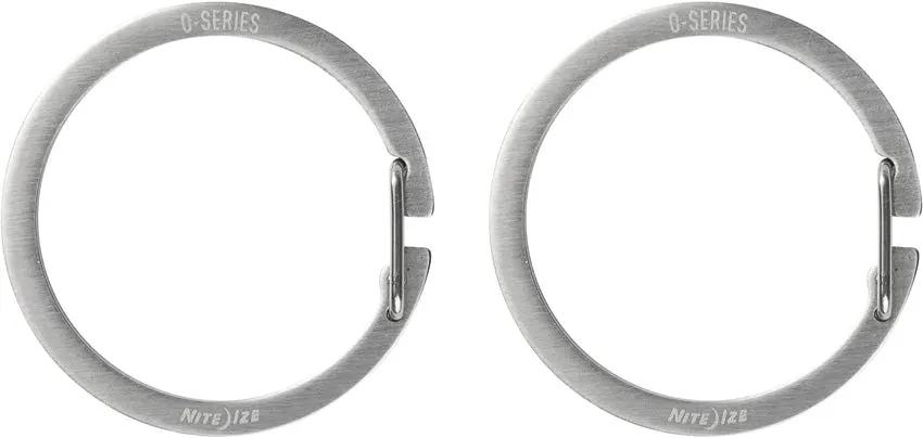 Nite Ize O-Series Gated Key Ring OS-11-2R6 Pack Of Two With Spring Gate For Everyday Carry Rugged Stainless Steel by Nite Ize