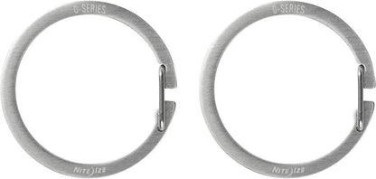Nite Ize O-Series Gated Key Ring OS-11-2R6 Pack Of Two With Spring Gate For Everyday Carry Rugged Stainless Steel by Nite Ize