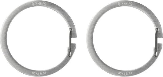 Nite Ize O-Series Gated Key Ring OS-11-2R6 Pack Of Two With Spring Gate For Everyday Carry Rugged Stainless Steel by Nite Ize