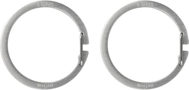 Nite Ize O-Series Gated Key Ring OS-11-2R6 Pack Of Two With Spring Gate For Everyday Carry Rugged Stainless Steel by Nite Ize