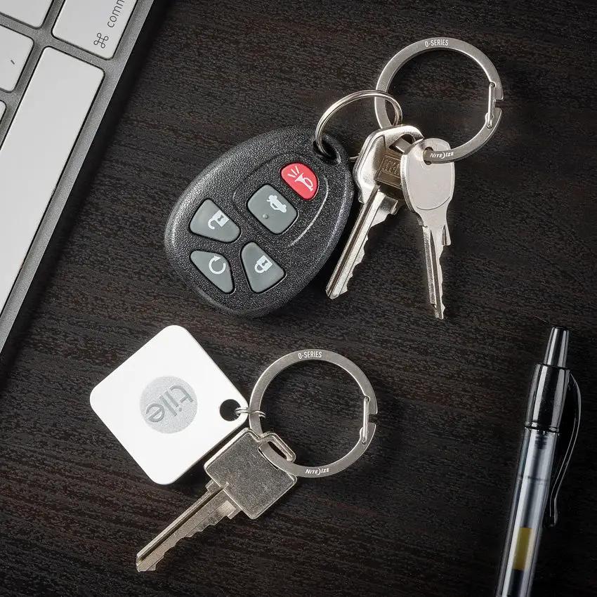 Nite Ize O-Series Gated Key Ring OS-11-2R6 Pack Of Two With Spring Gate For Everyday Carry Rugged Stainless Steel by Nite Ize