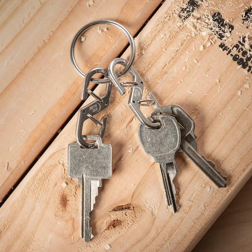 Nite Ize Z Series Dual Carabiner Set Of Two Stainless Steel Key Carriers For EDC by Nite Ize