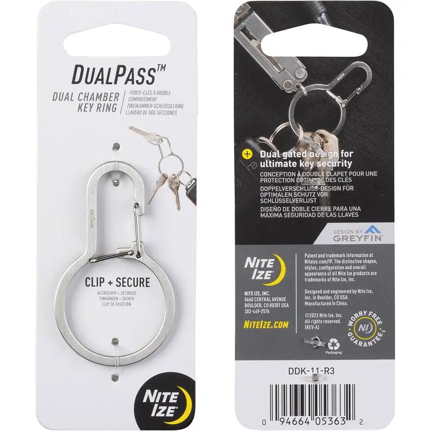 Nite Ize DualPass Dual Chamber Key Ring DDK-11-R3 Rugged DualGated QuickAccess Key Carrier for Everyday Carry by Nite Ize