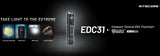 Nitecore EDC31 Flashlight - Powerful 3500 Lumen Rechargeable EDC Tool for Everyday Carry by Nitecore
