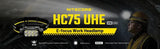 Nitecore HC75 UHE Headlamp - Rechargeable 3000 Lumen Turbo For Outdoor Adventurers by Nitecore