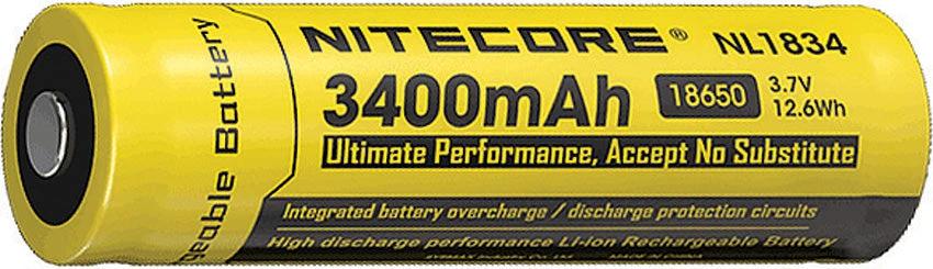 Nitecore Rechargable 18650 Battery 3400 NL1834 by Nitecore