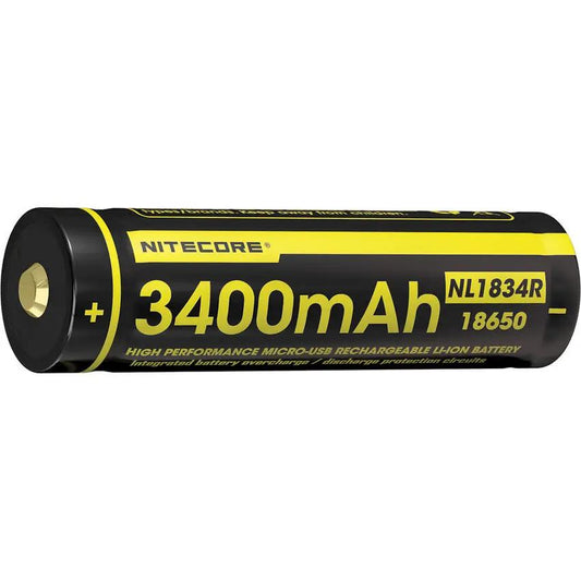 Nitecore NL1834R 3400mAh USB Rechargeable 18650 Li Ion Battery High Capacity for Flashlights and Tech Enthusiasts by Nitecore