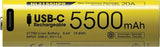 Nitecore 21700 Rechargeable Battery NL2155HPR 5500mAh 20A Discharge USB C Waterproof for Outdoor Enthusiasts by Nitecore