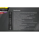 Nitecore P20 V2 LED Tactical Flashlight Rechargeable 1000 Lumen Beam Water Resistant Strobe For Outdoor Pros by Nitecore