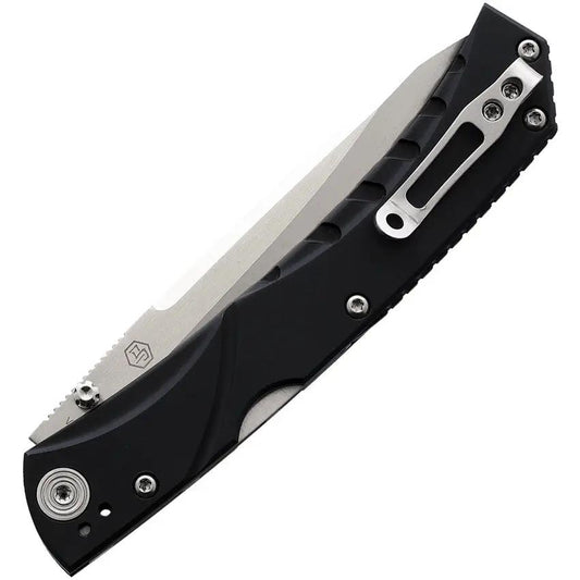 Nemesis MPR-1 Lockback - 4 Inch Closed, 3.5 Inch Satin VG-10 Blade, Black Titanium Handle by Nemesis