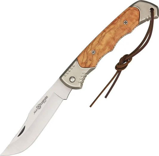 Nieto Campaign Line 100 Navaja Knife With Olive Wood Handles And Fileworked Backspring For Collectors by Nieto