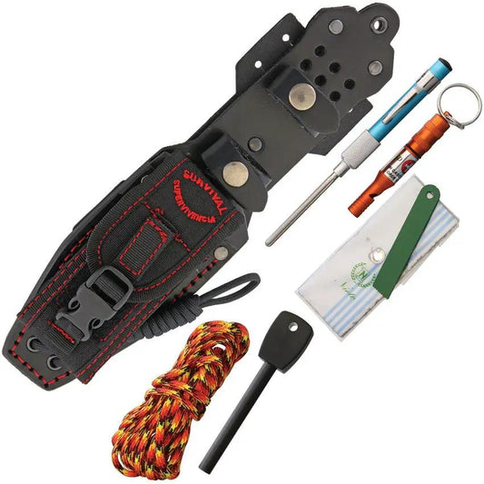 Nieto Chaman Knife And Survival Kit 140 MK - Rugged Fixed Blade With Full Tang Drop Point And Integrated Tool Kit by Nieto