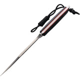 Nieto Semper Fi 1 Fixed Blade Bowie Knife - Satin N690 Stainless Steel Blade With Black G10 Handle And Leather Sheath by Nieto