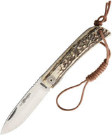 Nieto Campana Lockback Knife Stag 149C Satin 14C28N Blade 4in Closed For EDC Enthusiasts by Nieto