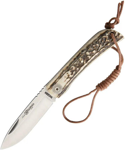Nieto Campana Lockback Knife Stag 149C Satin 14C28N Blade 4in Closed For EDC Enthusiasts by Nieto