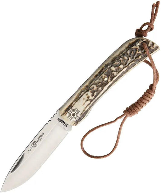 Nieto Campana Lockback Knife Stag 149C Satin 14C28N Blade 4in Closed For EDC Enthusiasts by Nieto