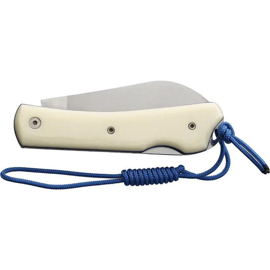 Nieto Poseidon Lockback Knife 3In Satin N690 Blade White Micarta Handle Premium EDC Enthusiasts by Nieto