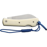 Nieto Poseidon Lockback Knife 3In Satin N690 Blade White Micarta Handle Premium EDC Enthusiasts by Nieto