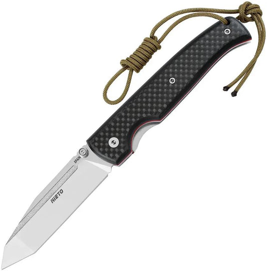 Nieto Yama Linerlock CF 255 Carbon Fiber Handle N690 Satin Blade EDC Knife For Collectors Premium Performance by Nieto