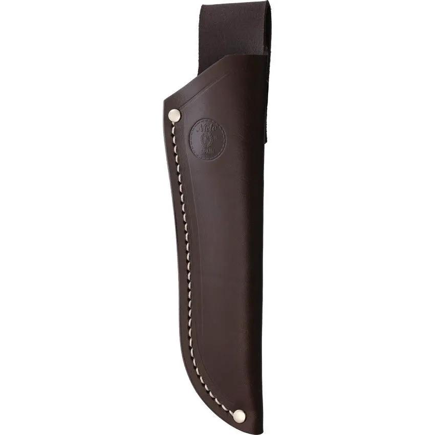 Nieto Coyote Fixed Blade Knife 6In Satin Blade Stainless Full Tang Deer Horn Handle For Outdoorsmen Leather Belt Sheath by Nieto